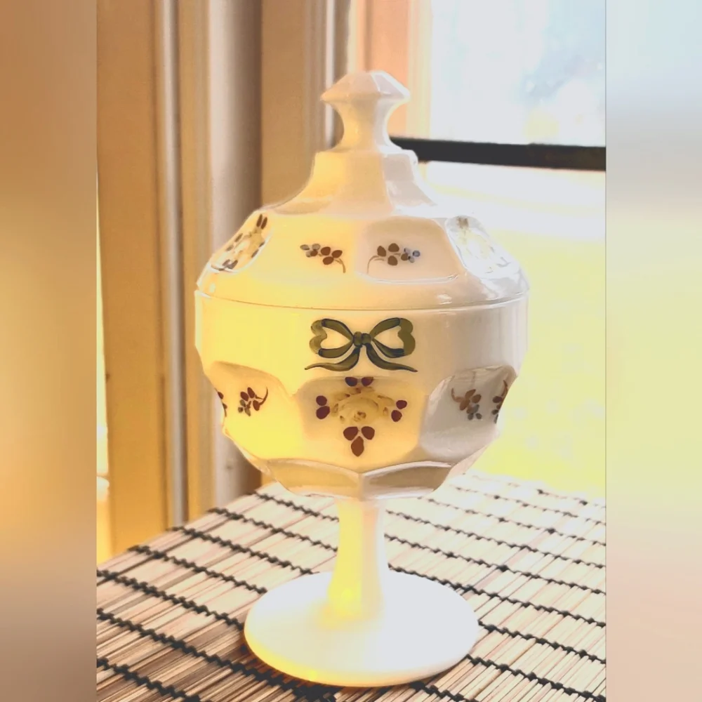 VTG Westmoreland Compote With Original Tag - Picture 1 of 12
